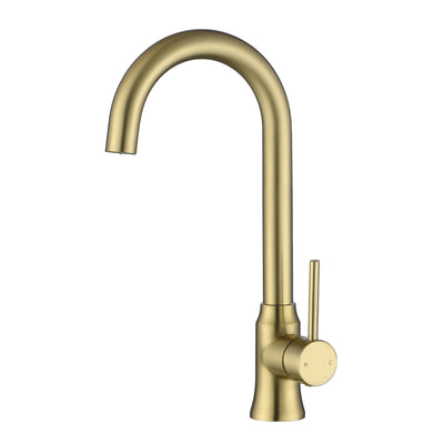 SUMERAIN Brushed Gold Bar Faucet for Kitchen Sink, Dual Sprayer Modes