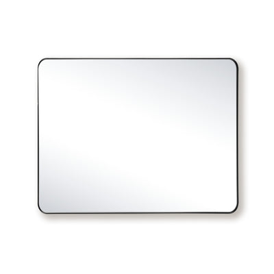 SUMERAIN Schwarzer Badezimmerspiegel für die Wand, 28x36 Zoll gehärtetes Glas Aluminiumrahmen Schminkspiegel, ideal über Doppelwaschbecken mit horizontalen oder vertikalen Montageoptionen