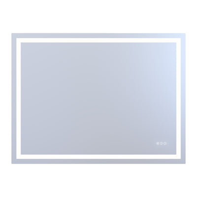 Sumerain 48" x 36" großer intelligenter LED Badezimmerspiegel – Rück- und Vorderbeleuchtung, intelligenter Schminkspiegel, Anti-Beschlag, stufenlos dimmbar, 3 Farbmodi, Speicherfunktion, gehärtetes Glas