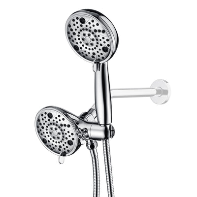 sumerain 3-Wege 2-in-1 Hochdruck Duschkopf-Kombination mit Handbrause & Regendusche und Duschschlauch, Chrom-Finish