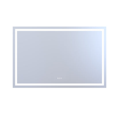 SUMERAIN moderner LED Badezimmerspiegel für die Wand, 55 x 36 Zoll gehärtetes Glas, intelligenter beleuchteter Badezimmerspiegel mit Anti-Beschlag, dimmbarer Helligkeit, 3 Farbtemperaturen, heller LED Schminkspiegel
