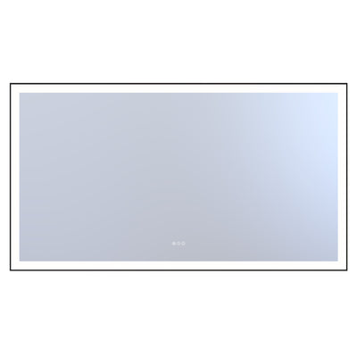 Sumerain 72 x 40 Zoll LED Badezimmerspiegel mit Beleuchtung, schwarzer Aluminiumrahmen, Vorder- und Rückbeleuchtung, großer Wandspiegel, Anti-Beschlag, stufenlos dimmbar, 3 Farblichter, Speicherfunktion, gehärtetes Glas