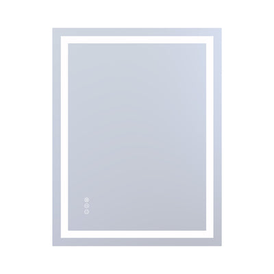 SUMERAIN LED Badezimmerspiegel mit Front- und Hintergrundbeleuchtung, 28 x 36 Zoll, 3 Farben dimmbarer intelligenter beleuchteter Badezimmerspiegel für Wand, Anti-Beschlag, Speicherfunktion, gehärtetes Glas, ETL-zertifiziert