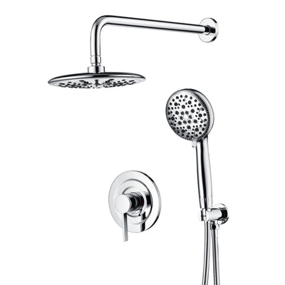 sumerain Duschsystem mit gefilterter Handbrause für hartes Wasser, Hochdruck 9" Regenbrause mit mehreren Sprühmodi, Chromoberfläche  