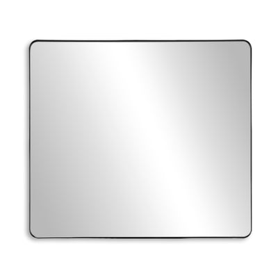 SUMERAIN Großer Badezimmerspiegel 40x36 Zoll, Aluminiumrahmen Schminkspiegel mit bruchsicherem gehärtetem Glas für ein geräumiges Badezimmer oder Wohnzimmer, horizontal/vertikal hängend