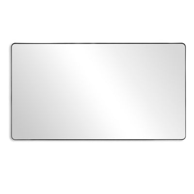 SUMERAIN schwarzer Aluminiumrahmen Badezimmerspiegel für die Wand, 72x40 Zoll großes abgerundetes Rechteck, Schminkspiegel für das Badezimmer, horizontal oder vertikal hängbar