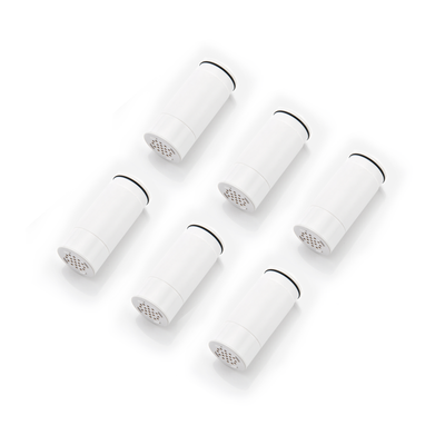 SUMERAIN SP7938-06 Ersatzfilterkartusche (6er-Pack), entfernt Chlor, Schwermetalle, macht hartes Wasser weich