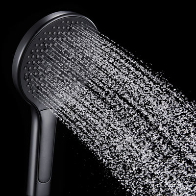 Sumerain große Handbrause mit Brauseschlauch, schwarzer Hochdruck-Duschkopf mit mehr Wasser, 3 Strahlarten