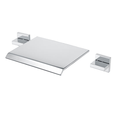 Zwei Griffe, hohe Durchflussrate, Wandmontage, Badewannenarmatur, Wasserfall-Wannenfüller-Wasserhahn, Chrom-Finish