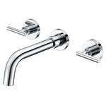 Badezimmer-Waschbecken-Wasserhahn, Wandmontage, zwei Griffe, WC-Wasserhahn, Chrom-Finish