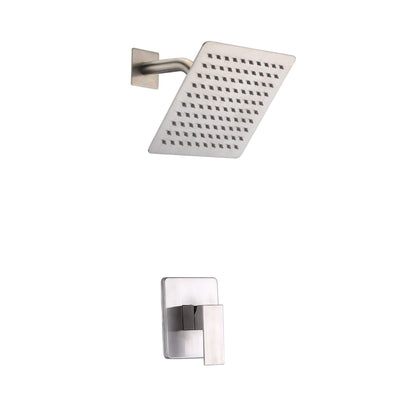 Duschventil und Zierleisten-Set aus gebürstetem Nickel, Einhand-Duscharmaturen im Lieferumfang enthalten, Rohventil aus massivem Messing
