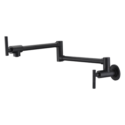Bronze-Topffüller-Wasserhähne, Wandmontage, Doppelgelenk-Schwenk und zwei Absperrhebel