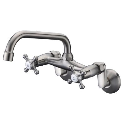 Küchenarmatur-Wandhalterung, Wandarmatur aus gebürstetem Nickel, 7,6 cm bis 22,9 cm, verstellbare Spreizweite